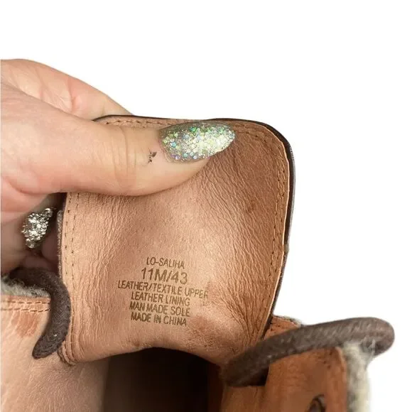 Louise Et Cie Saliha Chunky Brown Leather Lug sole moto chic Boot 11M/43 NWOB - Picture 9 of 10